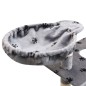 Albero per Gatti Tiragraffi Sisal 150 cm Zampe Stampate Grigio Albero per Gatti Tiragraffi Sisal 150 cm Zampe Stampate Grigio