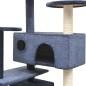 Albero per Gatti con Tiragraffi in Sisal 125 cm Blu Scuro