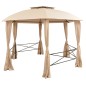 Gazebo Padiglione da Giardino con Tende Esagonale 360x265 cm Gazebo Padiglione da Giardino con Tende Esagonale 360x265 cm