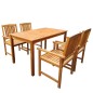 Set da Pranzo da Giardino 5 pz in Legno Massello di Acacia Set da Pranzo da Giardino 5 pz in Legno Massello di Acacia