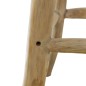 Sgabello da Bar in Vera Pelle e Legno Massello di Teak Sgabello da Bar in Vera Pelle e Legno Massello di Teak
