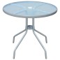 Tavolo da Bistrot Grigio 80x71 cm in Acciaio Tavolo da Bistrot Grigio 80x71 cm in Acciaio