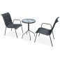 Set da Bistrot 3 pz in Acciaio Nero Set da Bistrot 3 pz in Acciaio Nero