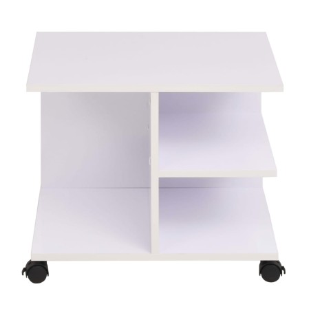 vidaXL Scaffale con Ruote 50x35x42 cm Bianco