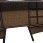 Divano da Giardino a 2 Posti con Tavolino in Polyrattan Marrone Divano da Giardino a 2 Posti con Tavolino in Polyrattan Marrone