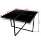 Set da Pranzo da Esterno 9 pz con Cuscini in Polyrattan Nero Set da Pranzo da Esterno 9 pz con Cuscini in Polyrattan Nero