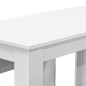 Tavolo da Pranzo e Panche 3 pz Truciolato Bianco Tavolo da Pranzo e Panche 3 pz Truciolato Bianco