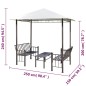 Padiglione da Giardino con Tavolo e Panche 2,5x1,5x2,4 m Padiglione da Giardino con Tavolo e Panche 2,5x1,5x2,4 m