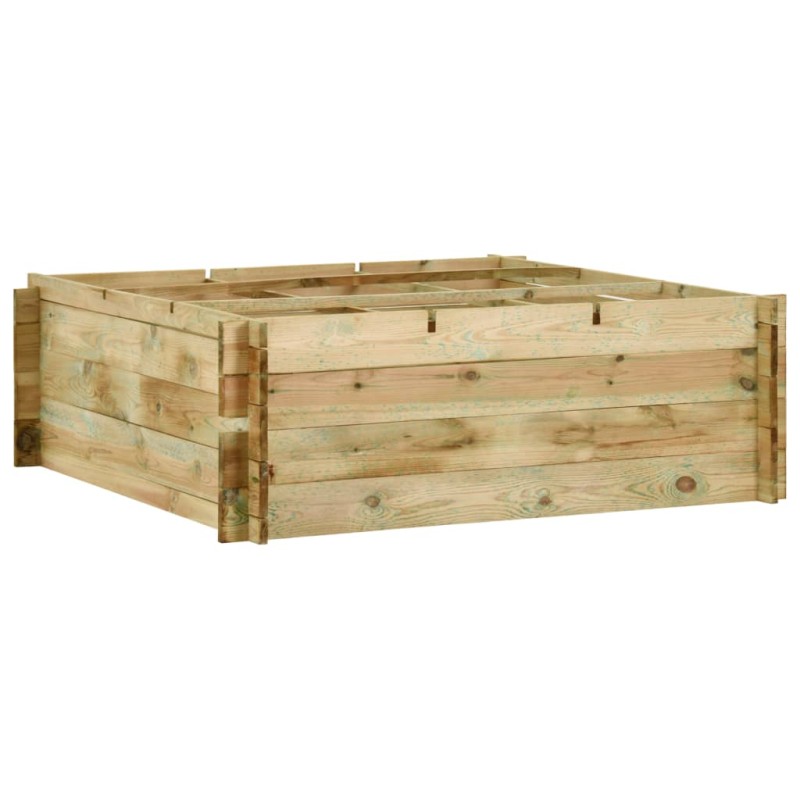 Fioriera Giardino Letto Vegetale in Legno di Pino 120x120x40cm Fioriera Giardino Letto Vegetale in Legno di Pino 120x120x40cm