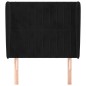 vidaXL Testiera ad Orecchio Nera 103x23x118/128 cm in Velluto vidaXL Testiera ad Orecchio Nera 103x23x118/128 cm in Velluto