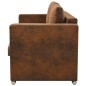 Divano a 2 Posti 137x73x82 cm in Pelle Scamosciata Artificiale Divano a 2 Posti 137x73x82 cm in Pelle Scamosciata Artificiale