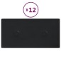 Pannelli Murali 12 pz Neri 30x15 cm in Similpelle 0,54 m² Pannelli Murali 12 pz Neri 30x15 cm in Similpelle 0,54 m²