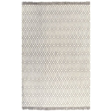 Tappeto Kilim in Cotone 160x230 cm con Motivi Grigio Talpa