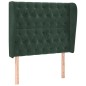Testiera ad Orecchio Verde Scuro 103x23x118/128cm in Velluto Testiera ad Orecchio Verde Scuro 103x23x118/128cm in Velluto