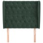 Testiera ad Orecchio Verde Scuro 103x23x118/128cm in Velluto Testiera ad Orecchio Verde Scuro 103x23x118/128cm in Velluto