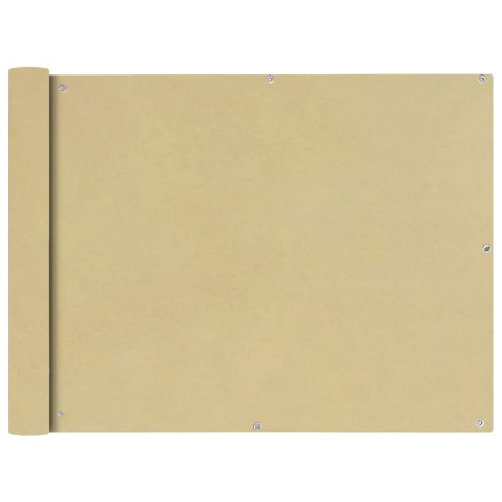 Paravento da Balcone in Tessuto Oxford 90x600 cm Beige