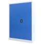 Armadio per Ufficio in Metallo 90x40x140 cm Grigio e Blu Armadio per Ufficio in Metallo 90x40x140 cm Grigio e Blu