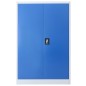 Armadio per Ufficio in Metallo 90x40x140 cm Grigio e Blu Armadio per Ufficio in Metallo 90x40x140 cm Grigio e Blu