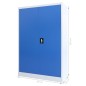 Armadio per Ufficio in Metallo 90x40x140 cm Grigio e Blu Armadio per Ufficio in Metallo 90x40x140 cm Grigio e Blu