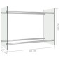 Porta Legna Trasparente 80x35x60 cm in Vetro Porta Legna Trasparente 80x35x60 cm in Vetro