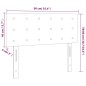 vidaXL Testiera Blu scuro 90x5x78/88 cm in Tessuto