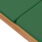vidaXL Lettino Prendisole con Cuscino in Massello di Teak Verde vidaXL Lettino Prendisole con Cuscino in Massello di Teak Verde