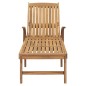Lettino Prendisole con Tavolo in Legno Massello di Teak Lettino Prendisole con Tavolo in Legno Massello di Teak