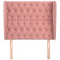 Testiera ad Orecchio Rosa 93x23x118/128 cm in Velluto Testiera ad Orecchio Rosa 93x23x118/128 cm in Velluto