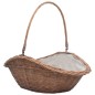 Cesta Legna da Ardere con Manico 60x44x55 cm Naturale in Salice Cesta Legna da Ardere con Manico 60x44x55 cm Naturale in Salice