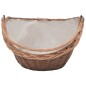 Cesta Legna da Ardere con Manico 60x44x55 cm Naturale in Salice Cesta Legna da Ardere con Manico 60x44x55 cm Naturale in Salice