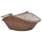 Cesta Legna da Ardere con Manico 60x44x55 cm Naturale in Salice Cesta Legna da Ardere con Manico 60x44x55 cm Naturale in Salice
