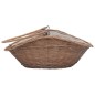 Cesta Legna da Ardere con Manico 60x44x55 cm Naturale in Salice Cesta Legna da Ardere con Manico 60x44x55 cm Naturale in Salice