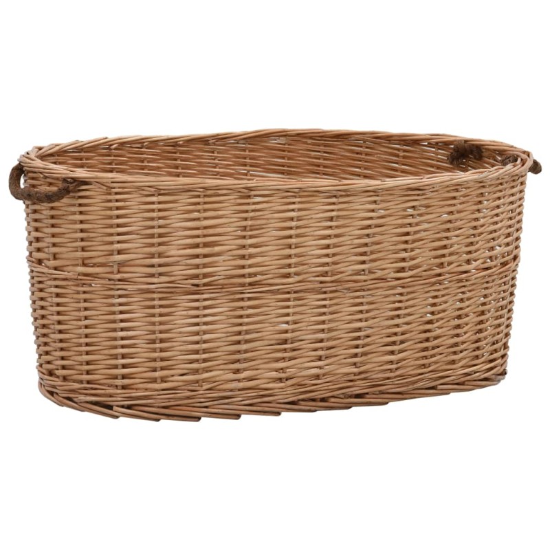 Cesta per Legna con Maniglie 78x54x34cm Salice Naturale Cesta per Legna con Maniglie 78x54x34cm Salice Naturale