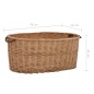 Cesta per Legna con Maniglie 78x54x34cm Salice Naturale Cesta per Legna con Maniglie 78x54x34cm Salice Naturale
