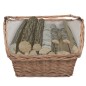 Cesta Legna da Ardere con Manico 61,5x46,5x58cm Marrone Salice Cesta Legna da Ardere con Manico 61,5x46,5x58cm Marrone Salice