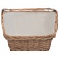 Cesta Legna da Ardere con Manico 61,5x46,5x58cm Marrone Salice Cesta Legna da Ardere con Manico 61,5x46,5x58cm Marrone Salice