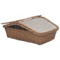 Cesta Legna da Ardere con Manico 61,5x46,5x58cm Marrone Salice Cesta Legna da Ardere con Manico 61,5x46,5x58cm Marrone Salice