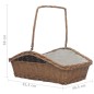 Cesta Legna da Ardere con Manico 61,5x46,5x58cm Marrone Salice Cesta Legna da Ardere con Manico 61,5x46,5x58cm Marrone Salice