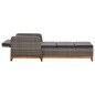 Lettino Prendisole Polyrattan e Legno Massello di Acacia Grigio Lettino Prendisole Polyrattan e Legno Massello di Acacia Grigio