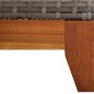 Lettino Prendisole Polyrattan e Legno Massello di Acacia Grigio Lettino Prendisole Polyrattan e Legno Massello di Acacia Grigio