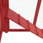 Pollaio con Casetta Nidificazione Rosso e Bianco in Legno Abete Pollaio con Casetta Nidificazione Rosso e Bianco in Legno Abete