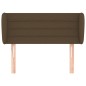 Testiera ad Orecchio Marrone Scuro 103x23x78/88 cm in Tessuto