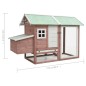 vidaXL Pollaio Moca 170x81x110 cm in Legno Massello di Pino e Abete vidaXL Pollaio Moca 170x81x110 cm in Legno Massello di Pino e Abete