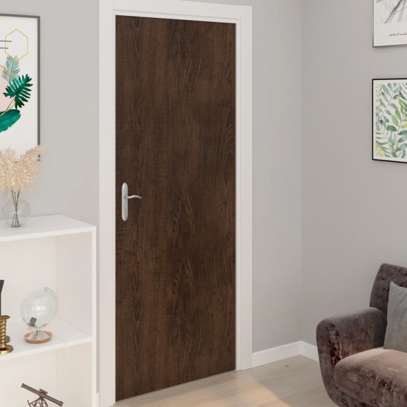 vidaXL Pellicole Autoadesive per Porte 2 pz Rovere Moro 210x90 cm PVC vidaXL Pellicole Autoadesive per Porte 2 pz Rovere Moro 210x90 cm PVC
