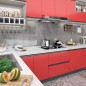 Pellicola Autoadesiva per Mobili Rossa 500x90 cm in PVC Pellicola Autoadesiva per Mobili Rossa 500x90 cm in PVC