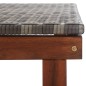 Lettino Prendisole Polyrattan e Legno Massello di Acacia Grigio Lettino Prendisole Polyrattan e Legno Massello di Acacia Grigio