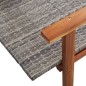 Lettino Prendisole Polyrattan e Legno Massello di Acacia Grigio Lettino Prendisole Polyrattan e Legno Massello di Acacia Grigio