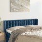 vidaXL Testiera ad Orecchio Blu Scuro 147x16x78/88 cm in Velluto vidaXL Testiera ad Orecchio Blu Scuro 147x16x78/88 cm in Velluto
