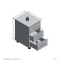 FMD Schedario Mobile con Cassetti Rovere Sabbia Bianco Lucido FMD Schedario Mobile con Cassetti Rovere Sabbia Bianco Lucido