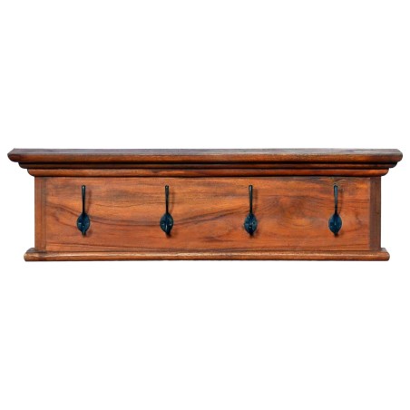 Appendiabiti a Parete 70x10x20 cm in Legno Massello di Teak